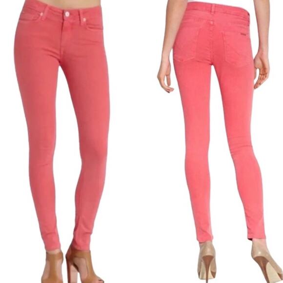 HUDSON Nico Mid-Rise Skinny Ankle Stretch Jeans in Nantucket Red Size 30 - Picture 1 of 7